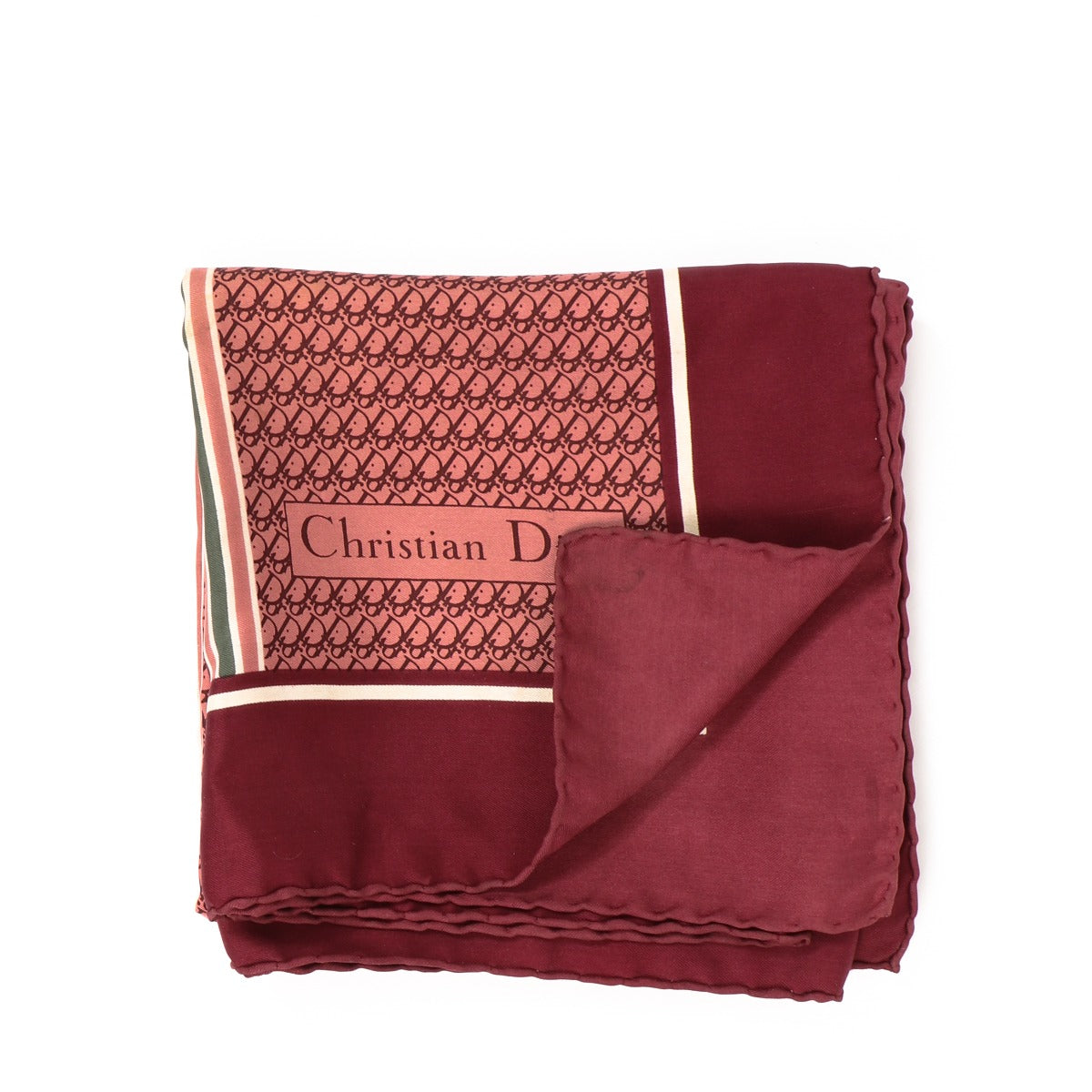 Buy an authentic second-hand Dior Red Silk Oblique Scarf in very good condition at Labellov in Antwerp.