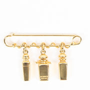 Buy an authentic second-hand Hermès Gold Plated Pin Perfume Brooch in very good condition at Labellov in Antwerp.