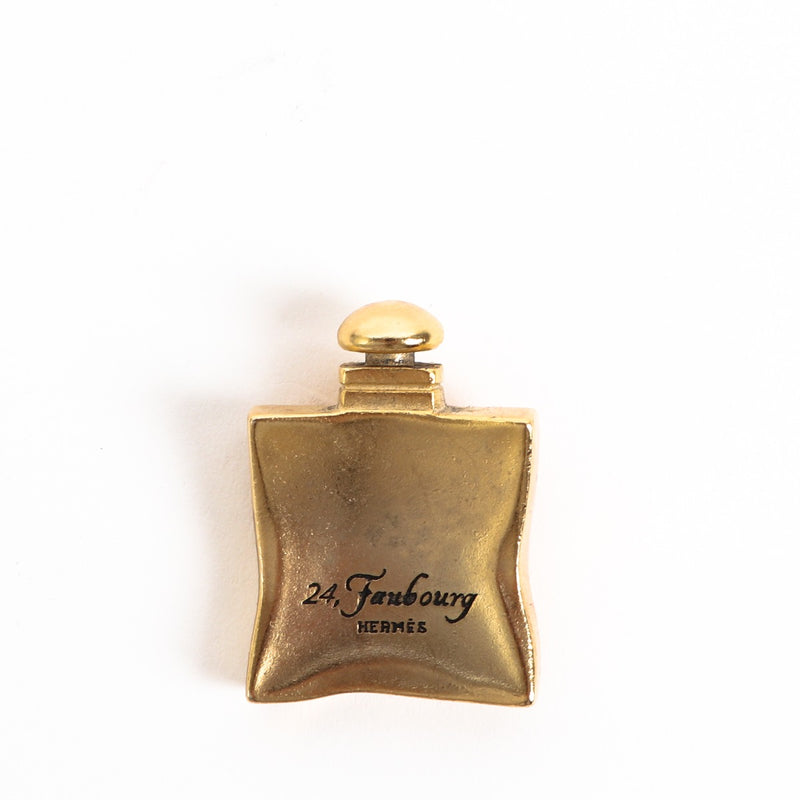 Hermès 24 Faurbourg Gold Perfume Brooch