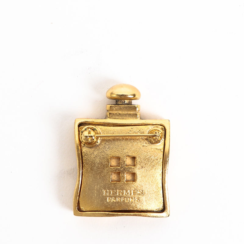 Hermès 24 Faurbourg Gold Perfume Brooch