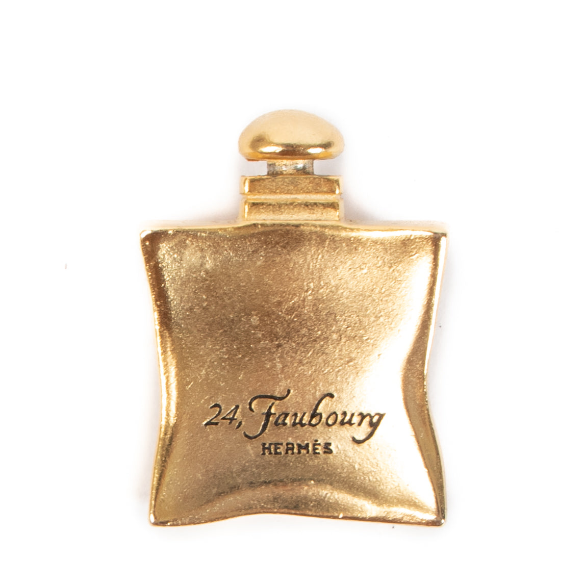 Shop a 100% authentic Hermès Gold 24 Faubourg Parfum Bottle Brooch on Labellov.com