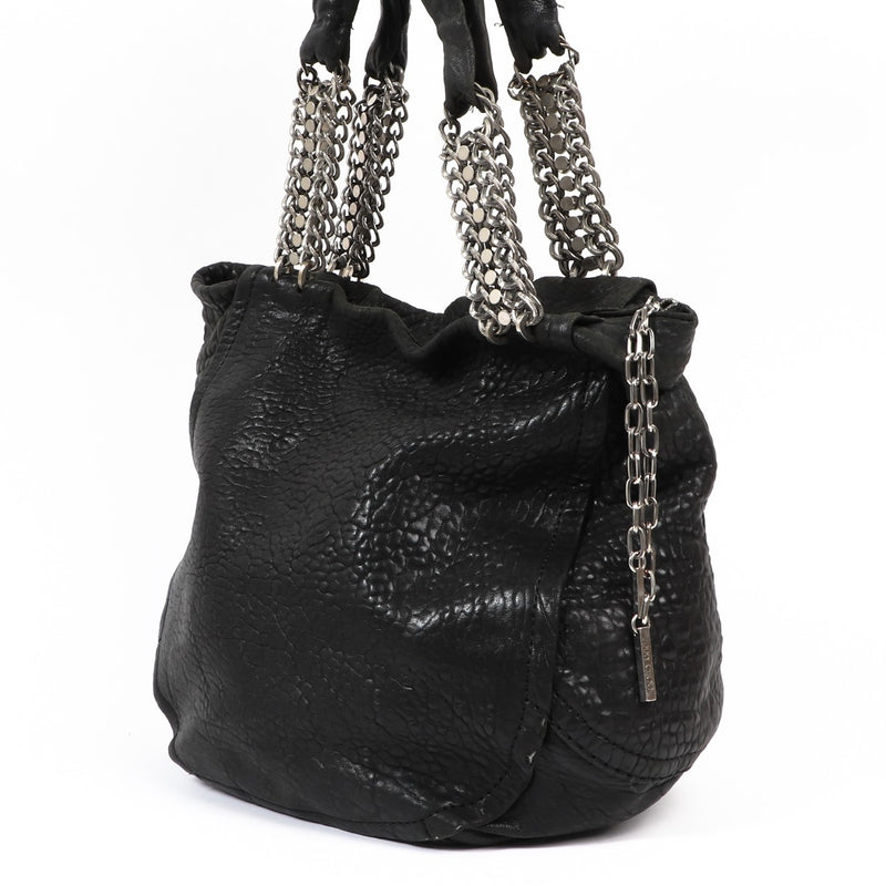 Buy an authentic second-hand Jimmy Choo Black Leather Shoulder Bag in preloved condition at Labellov in Antwerp.