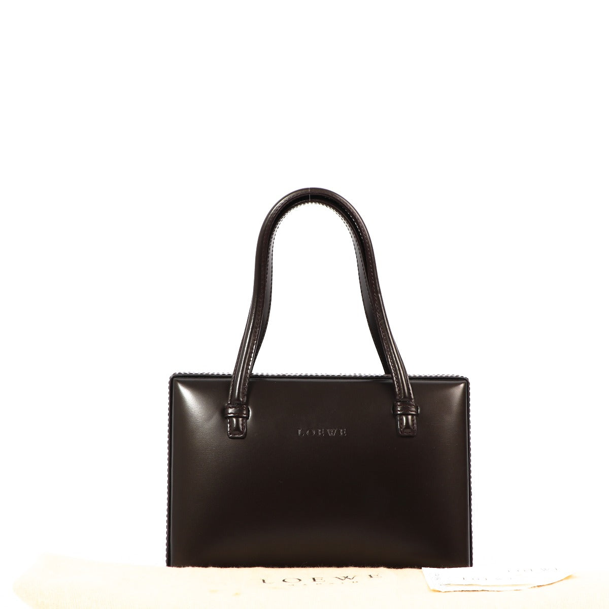 Loewe Vintage Brown Leather Mini Handbag