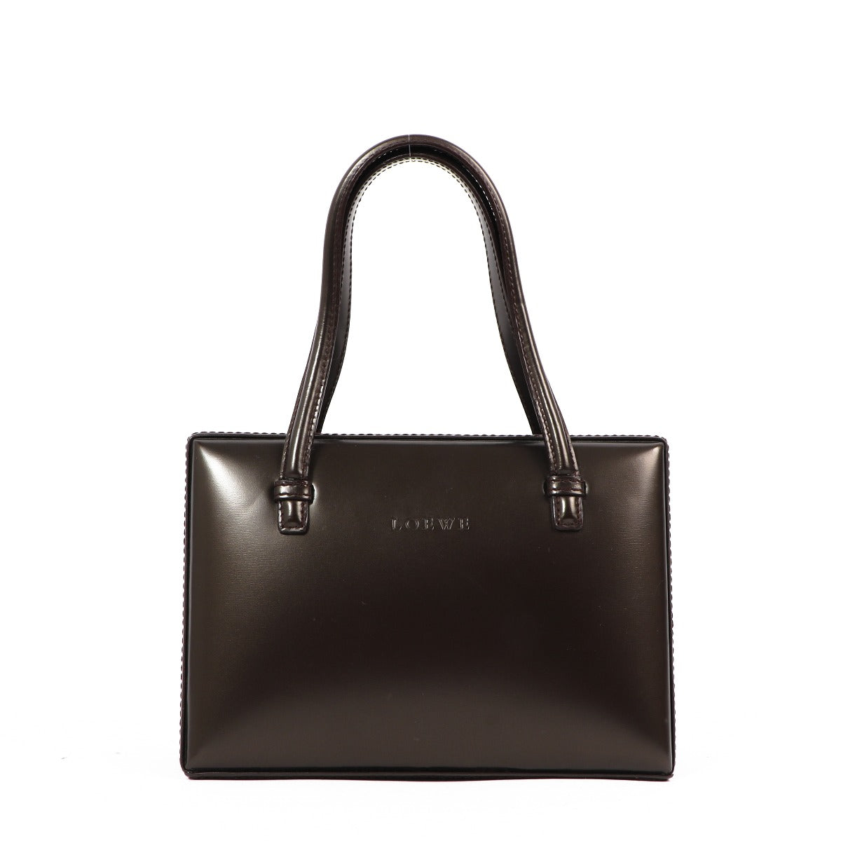 Loewe Vintage Brown Leather Mini Handbag