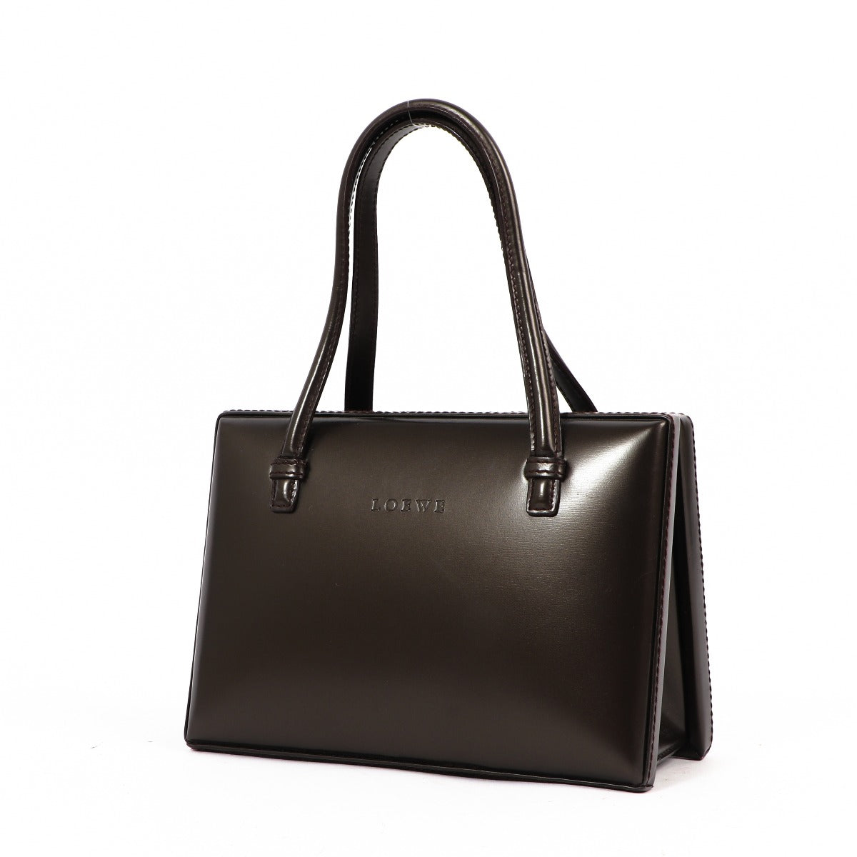 Loewe Vintage Brown Leather Mini Handbag