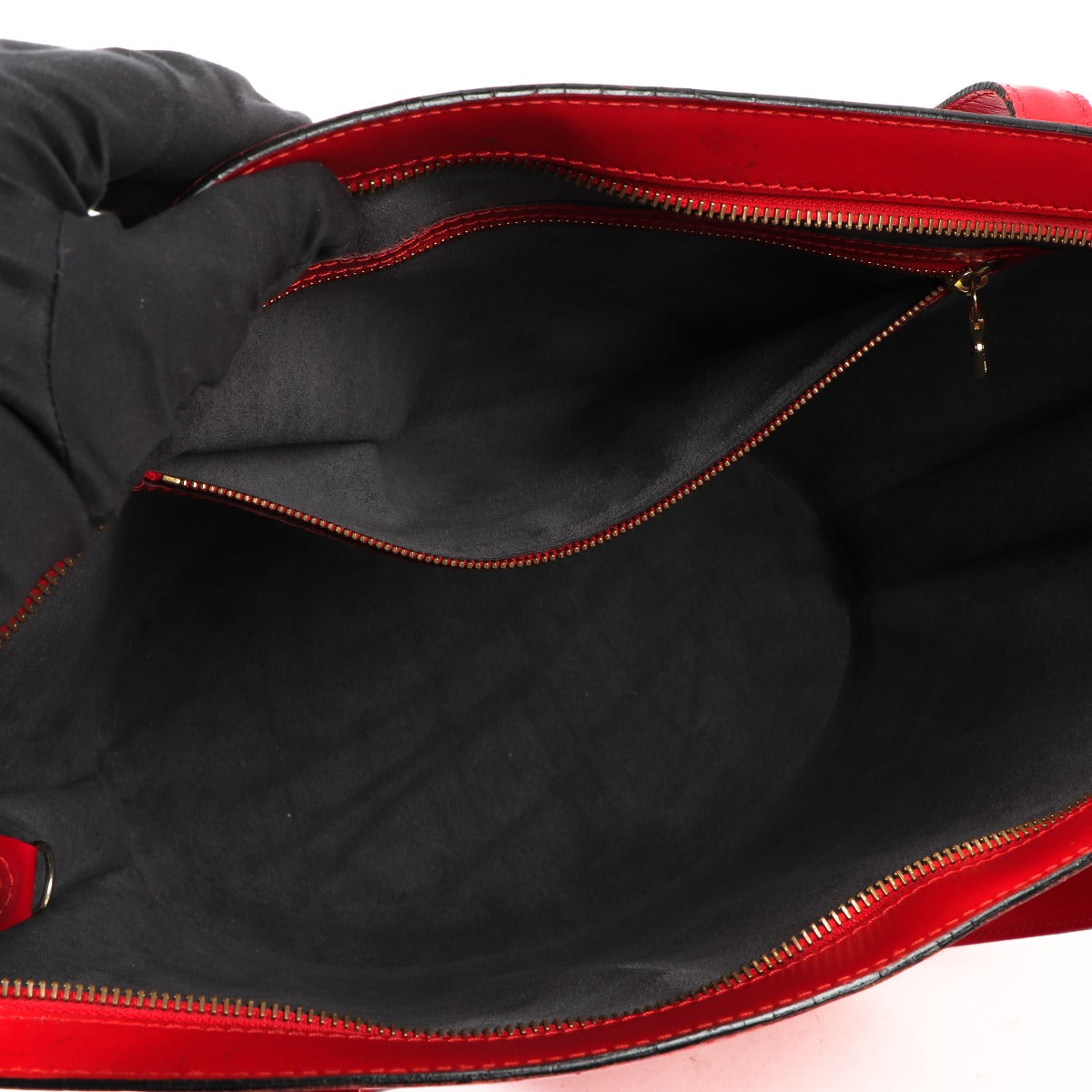 Buy an authentic second-hand Louis Vuitton Red Epi Leather Saint Jacques GM Shoulder Bag in very good condition at Labellov in Antwerp.