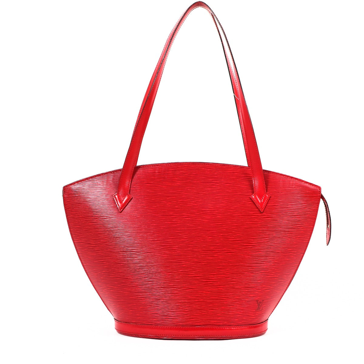 Buy an authentic second-hand Louis Vuitton Red Epi Leather Saint Jacques GM Shoulder Bag in very good condition at Labellov in Antwerp.