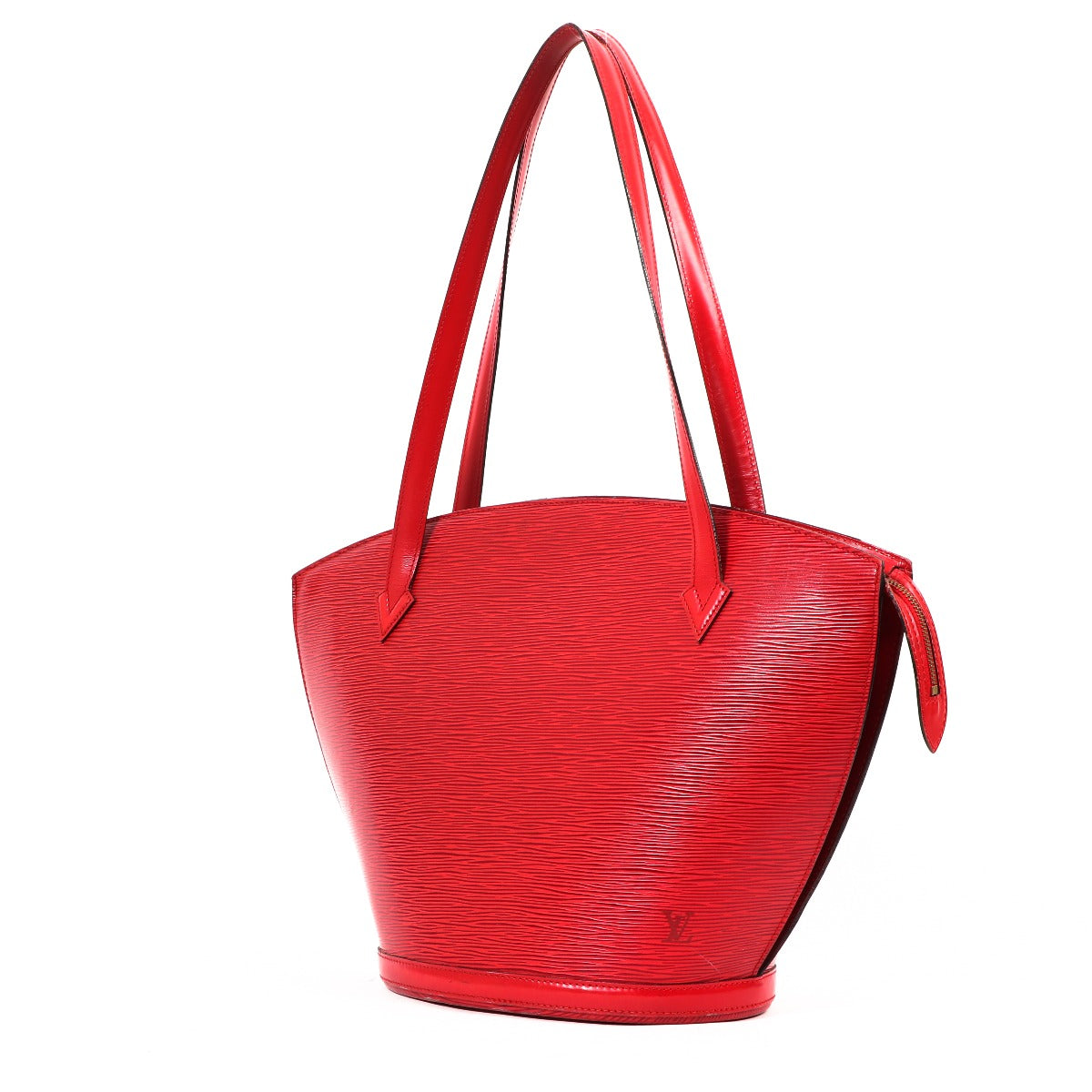 Buy an authentic second-hand Louis Vuitton Red Epi Leather Saint Jacques GM Shoulder Bag in very good condition at Labellov in Antwerp.
