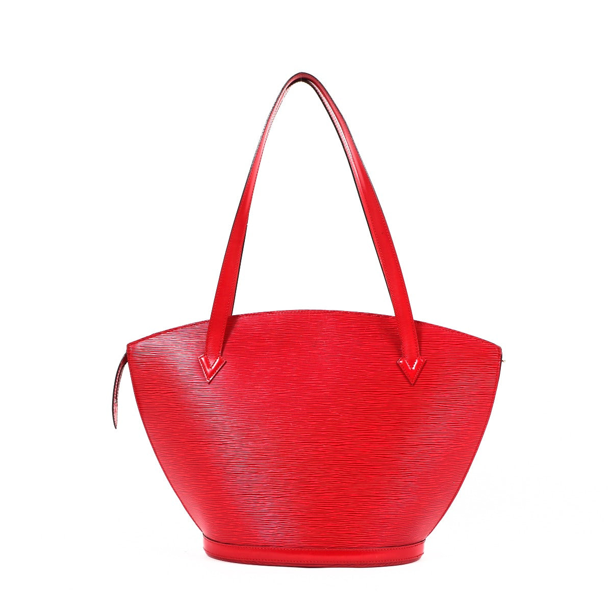 Buy an authentic second-hand Louis Vuitton Red Epi Leather Saint Jacques GM Shoulder Bag in very good condition at Labellov in Antwerp.