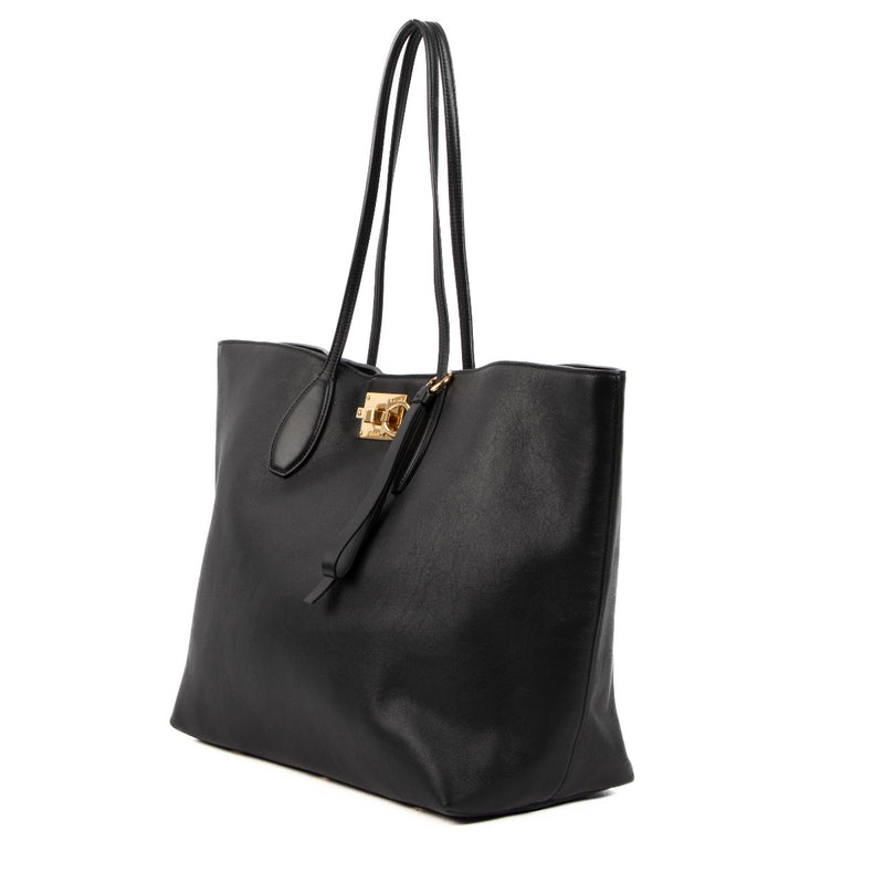 Shop 100% authentic second-hand Ferragamo Black Gancini Tote Bag on Labellov.com