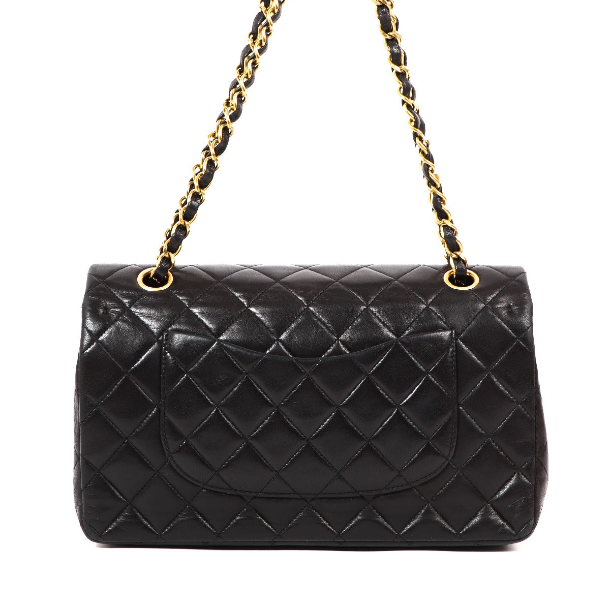 Chanel Vintage Black Lambskin Small Classic Flap Bag