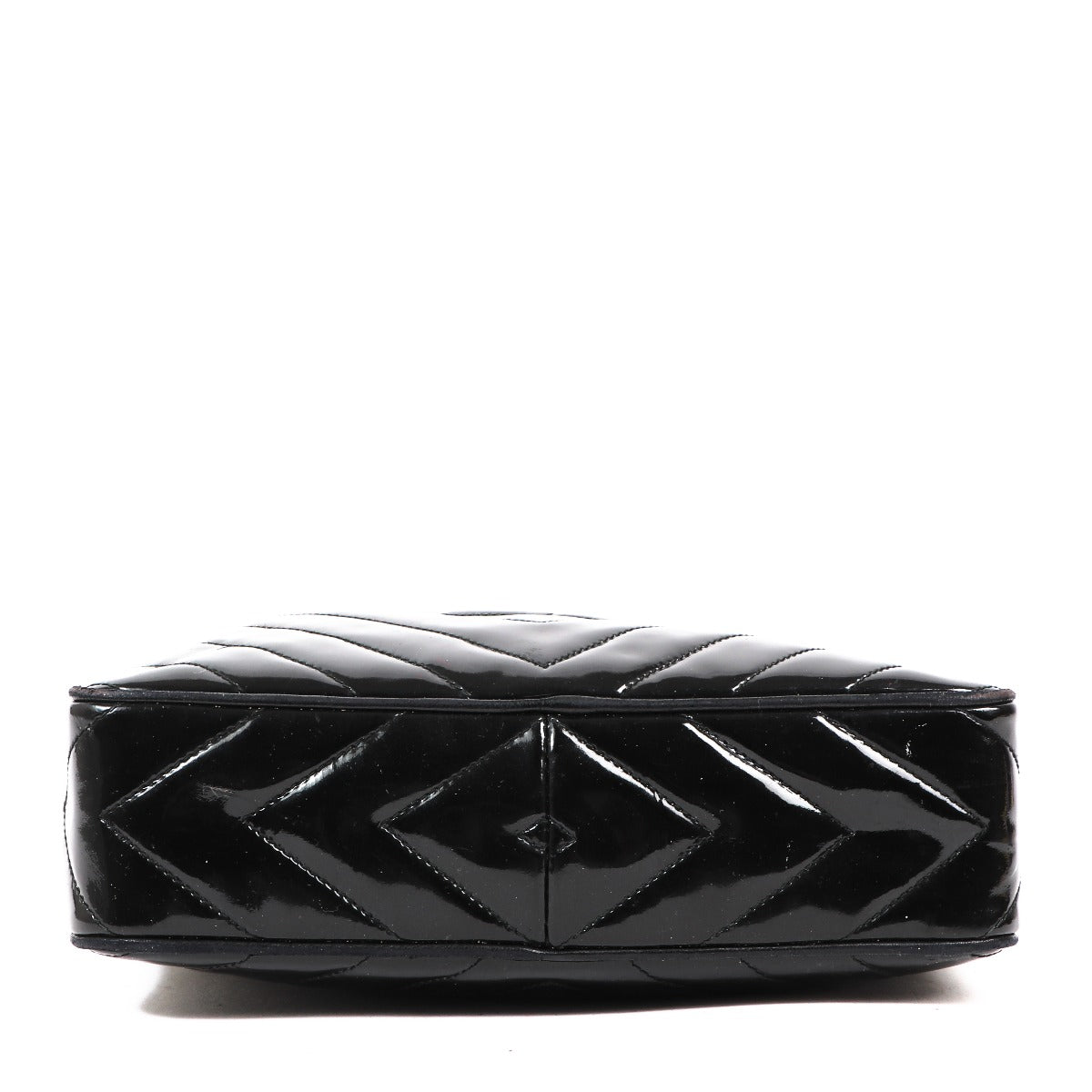 Chanel Vintage Zwart Lakleer CC Kwastje Cameratas