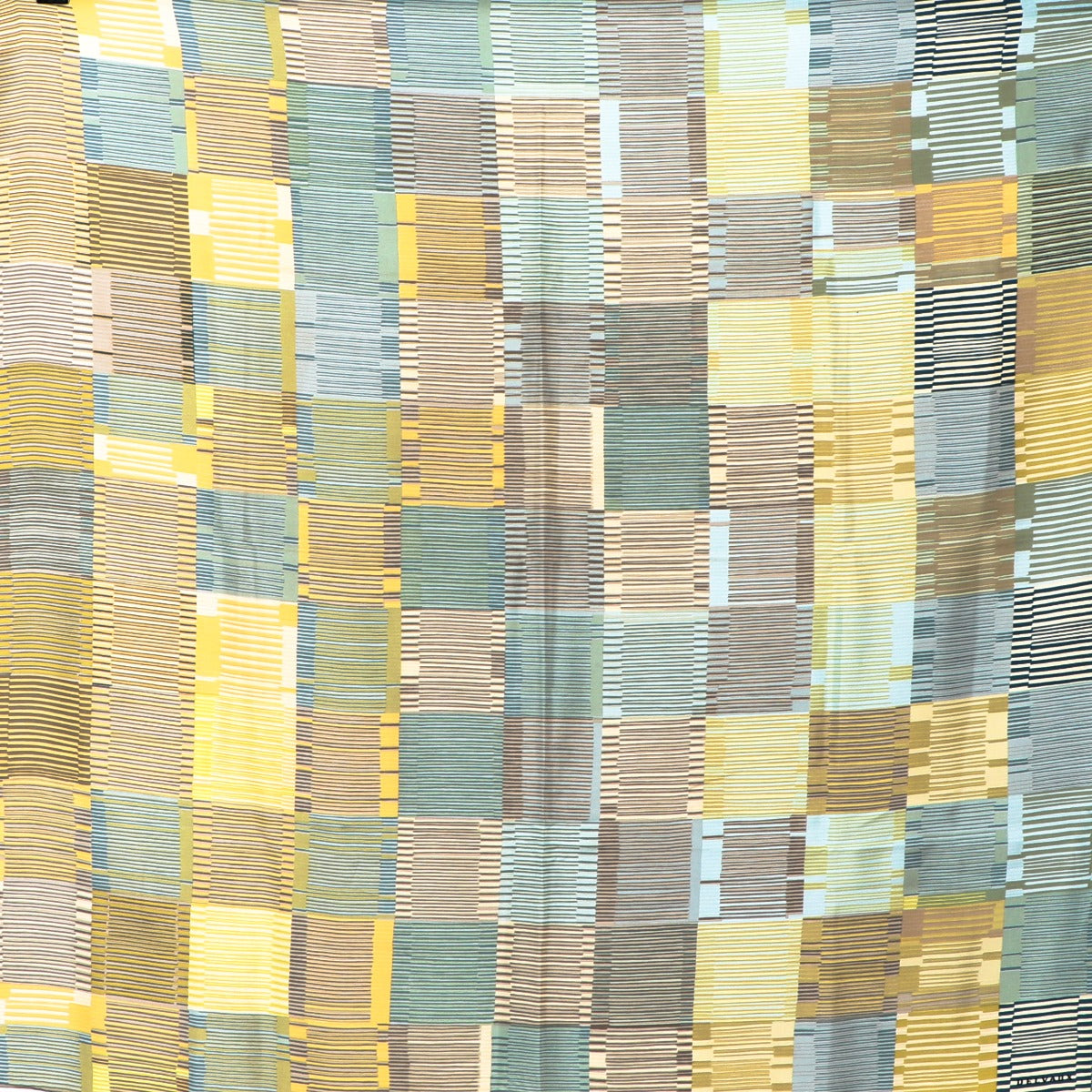 Delvaux Symphonie Green/Yellow Silk Square Scarf