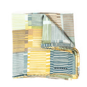 Delvaux Symphonie Green/Yellow Silk Square Scarf