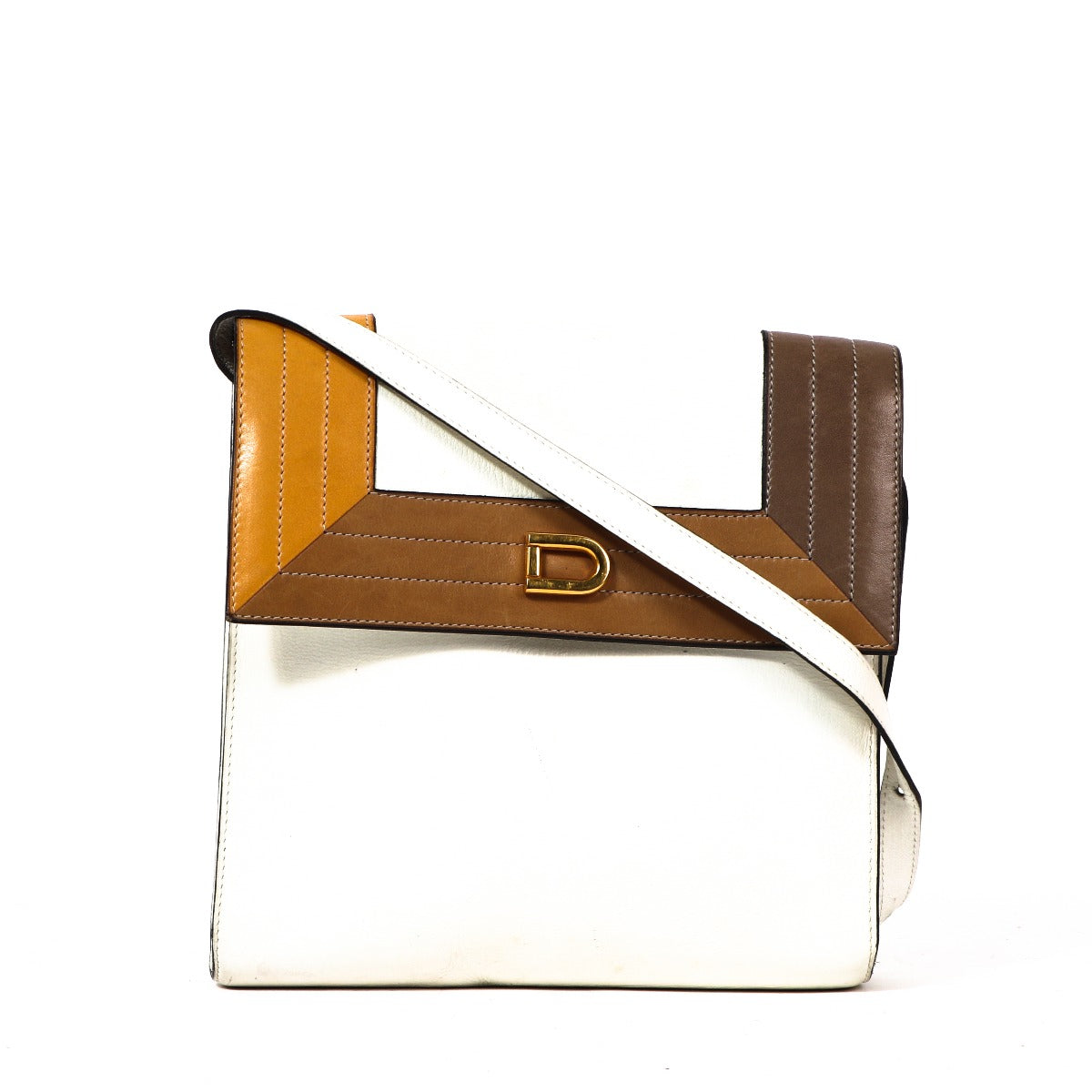 Sac bandoulière vintage blanc Delvaux 1983