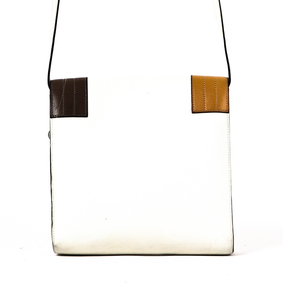Sac bandoulière vintage blanc Delvaux 1983