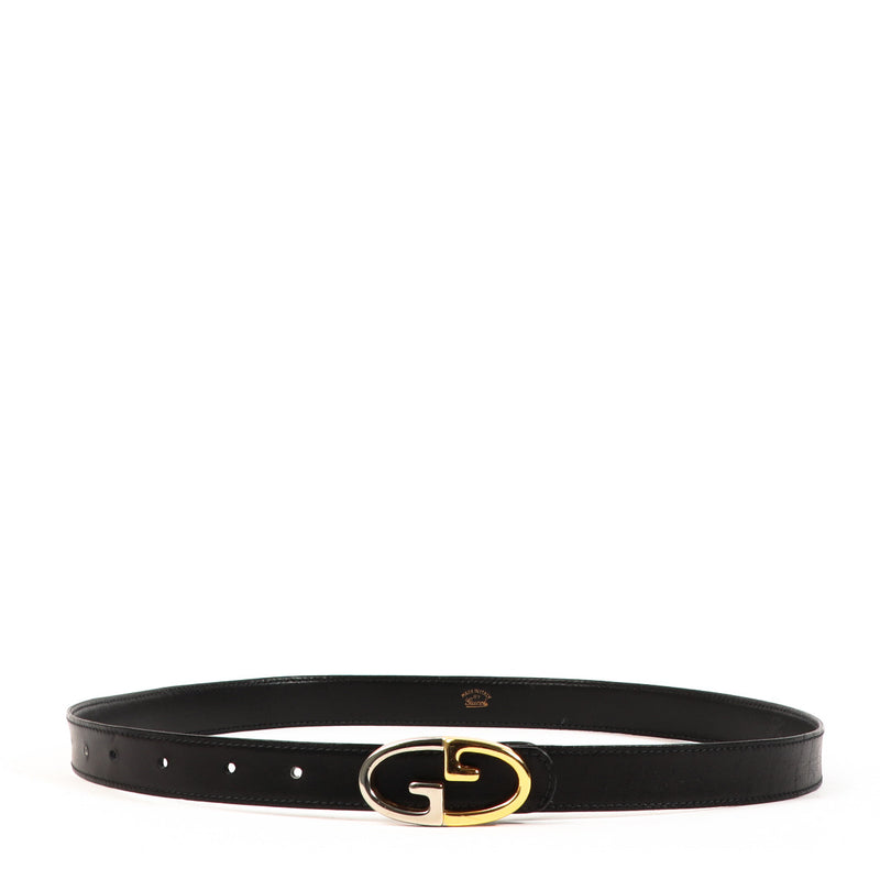 Gucci Zwarte Lederen Riem - maat 85
