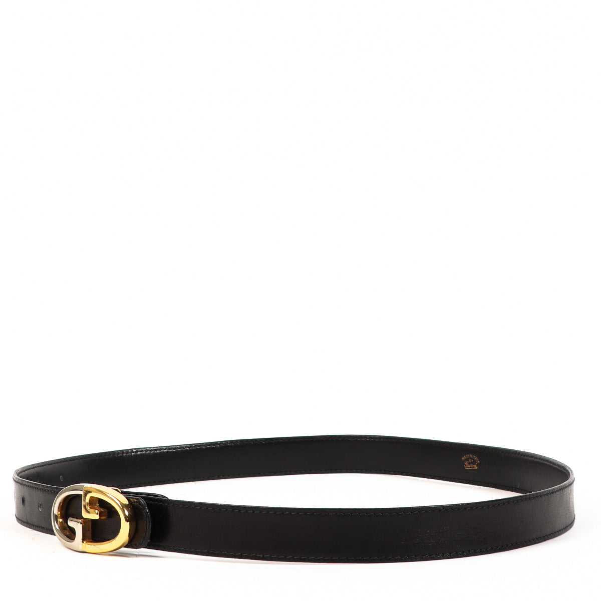 Gucci Zwarte Lederen Riem - maat 85