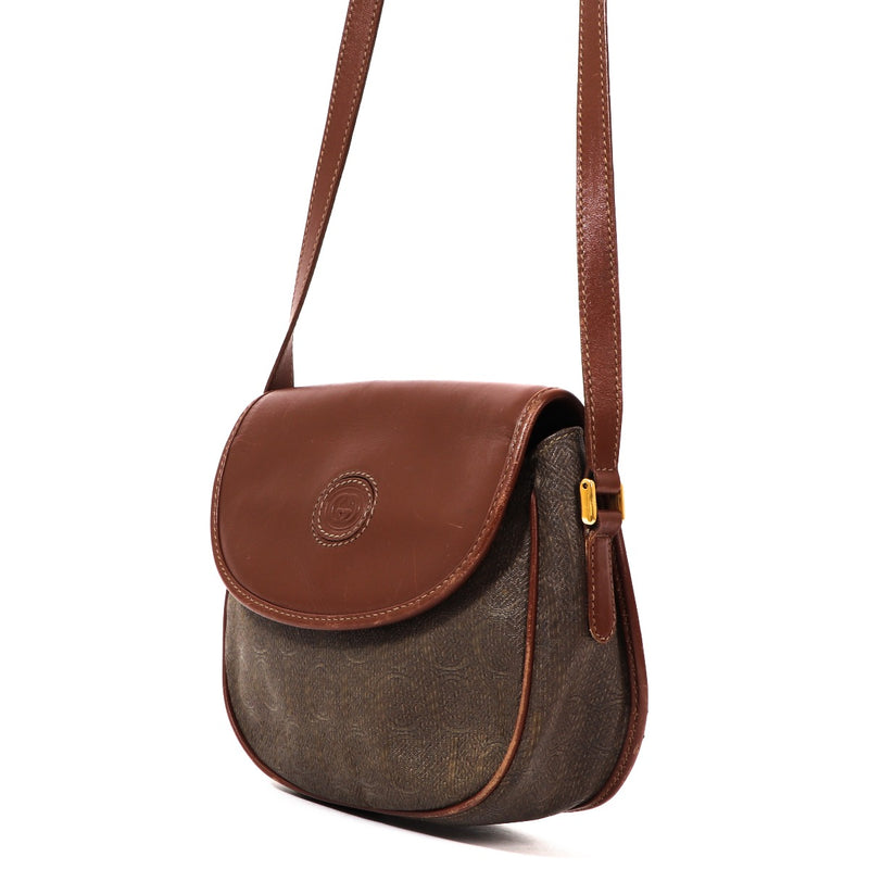 Gucci Vintage Brown Logo Crossbody Bag