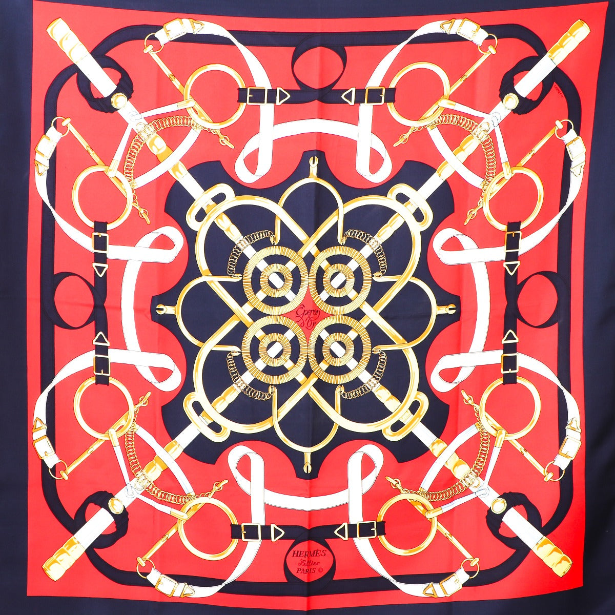 Hermès Eperon d'Or Silk 90 Scarf