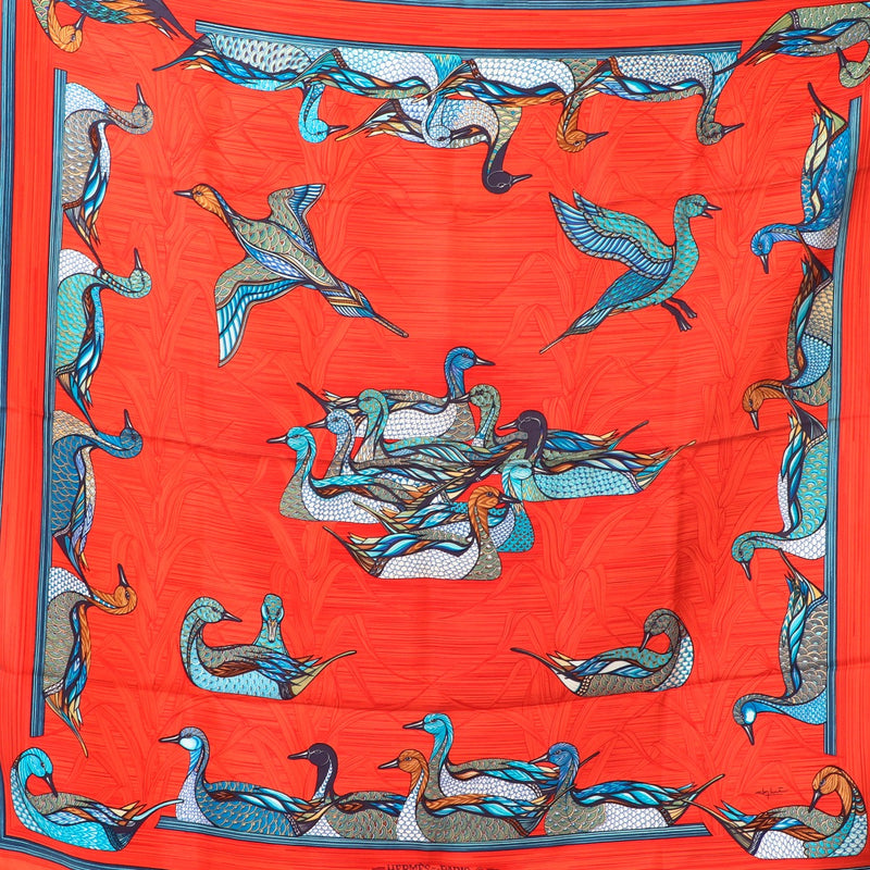 Hermès La Mare aux Canards Silk 90 Scarf