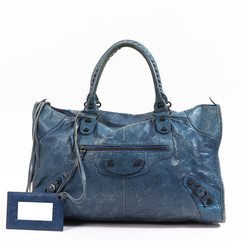Buy an authentic secondhand Balenciaga Blue City bag at Labellov