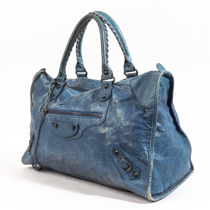 Buy an authentic secondhand Balenciaga Blue City bag at Labellov