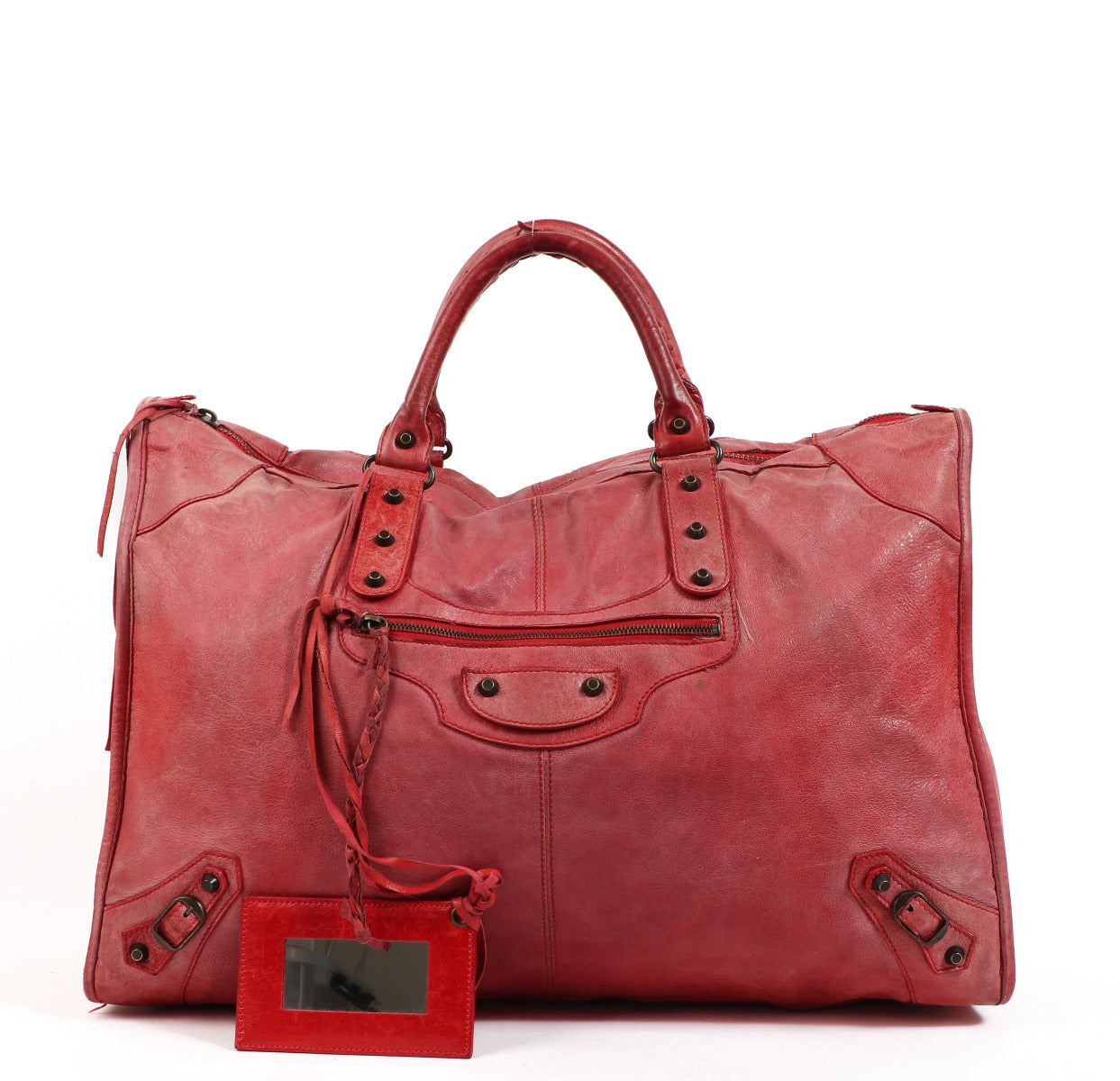 Balenciaga Rose Thulian Arena Leather Weekender Bag for the best price