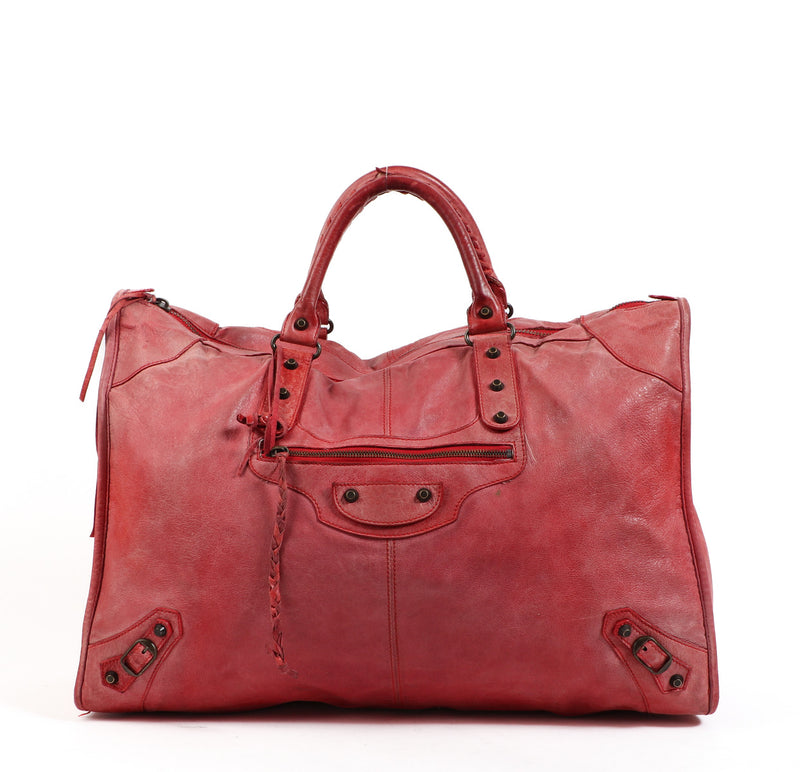 Are you looking for an authentic designer Balenciaga Rose Thulian Arena Leather Weekender Bag
