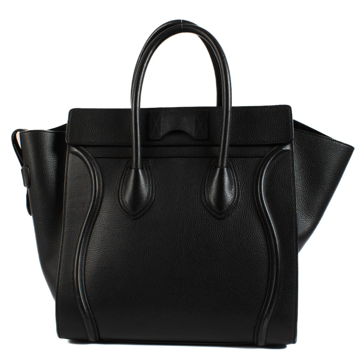 Sac Mini Luggage Celine en cuir de veau grainé noir