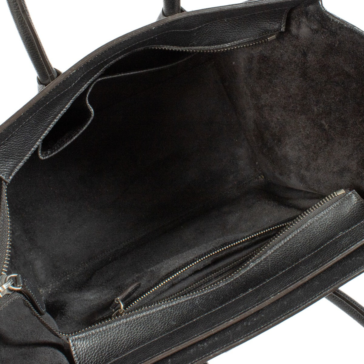 Sac Mini Luggage Celine en cuir de veau grainé noir