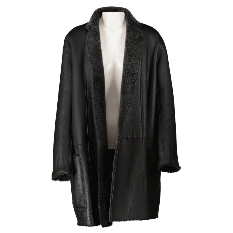 Celine Grey Shearling Reversible Coat