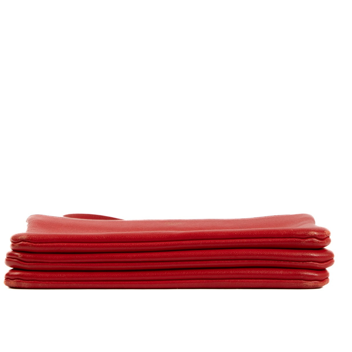 Buy a 100% authentic Celine Raspberry Leather Trio Bag on LabelLov.com