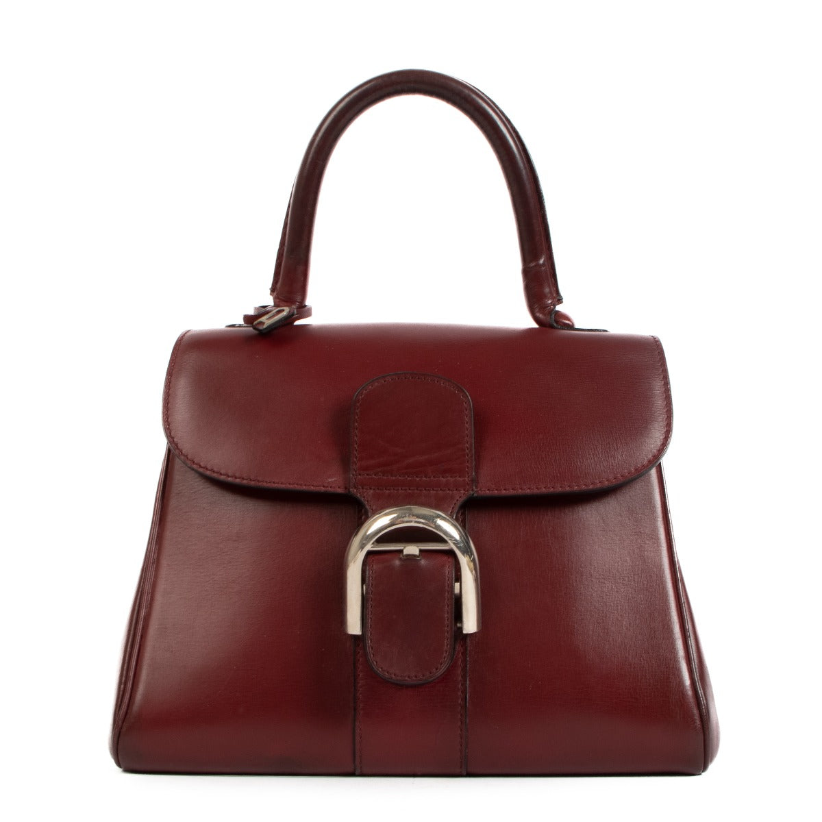 Delvaux Vintage Brillant PM Burgundy Box Calf