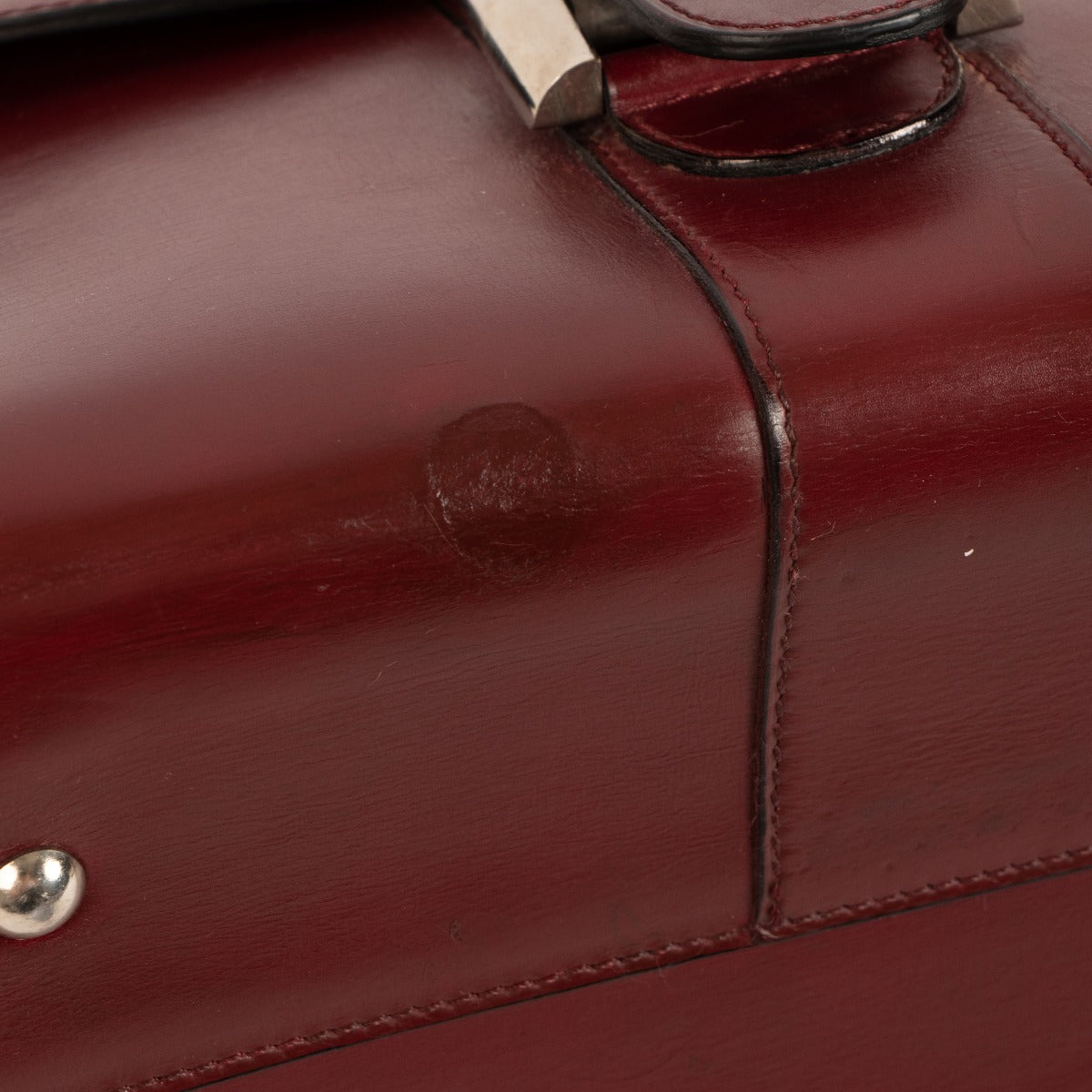 Delvaux Vintage Brillant PM Burgundy Box Calf