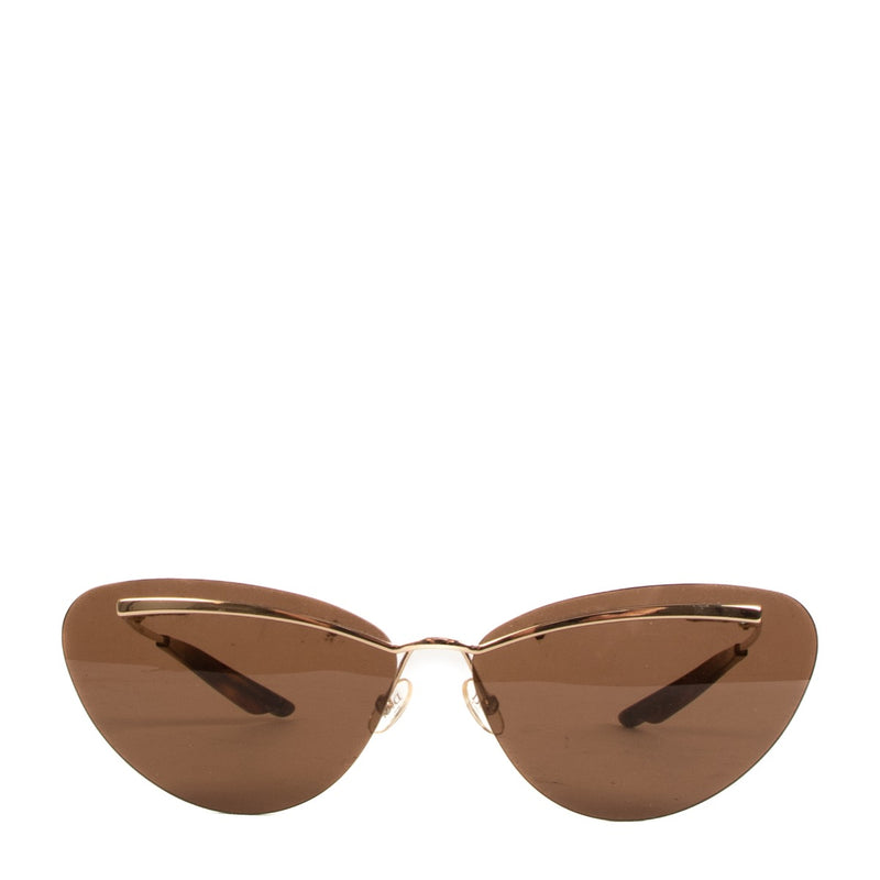 Christian Dior Brown Gold Diorette Sunglasses