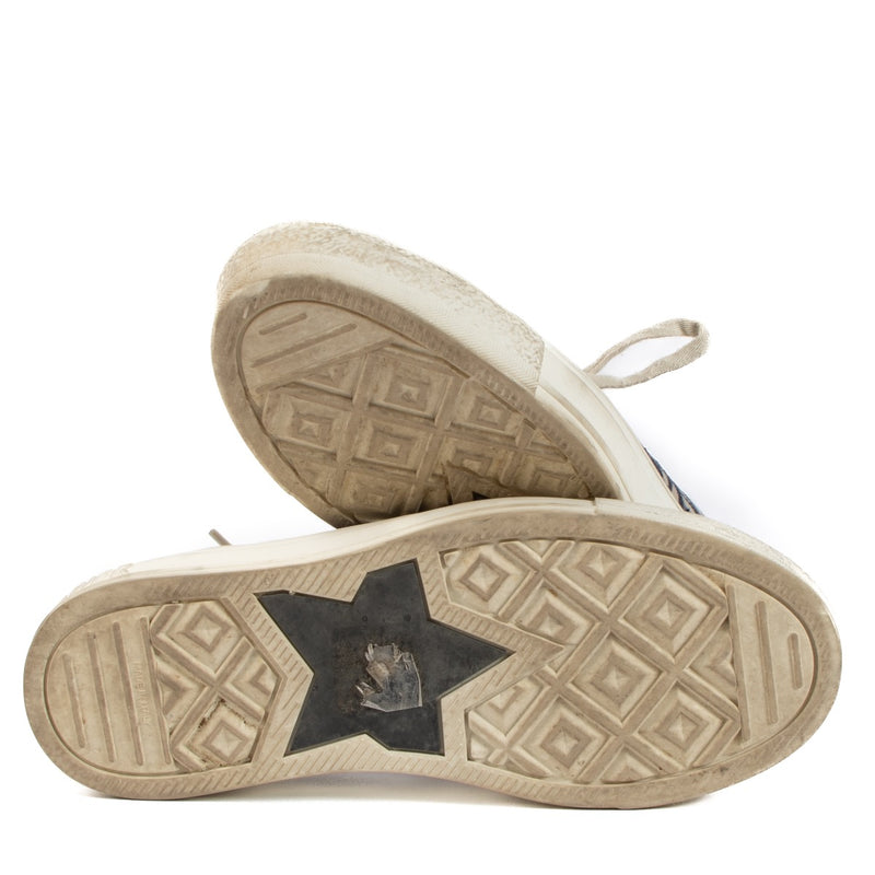 Buy real authentic Christian Dior Walk'n Dior Deep Blue Dior Oblique Embroidered Cotton Sneakers - 36.5 safe online at Labellov.com or in Brussels, Knokke and Antwerp