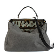 Fendi Gray Felt Large Peekaboo Bag