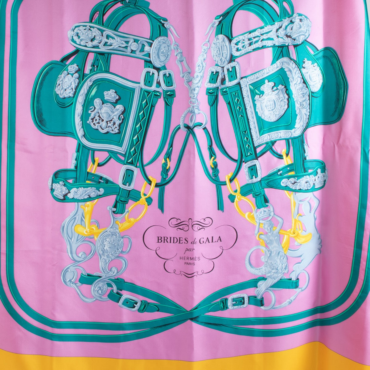 Buy an authentic Hermès Pink Brides de Gala Silk Scarf on LabelLov.com