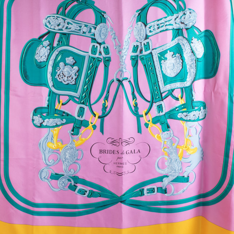 Buy an authentic Hermès Pink Brides de Gala Silk Scarf on LabelLov.com
