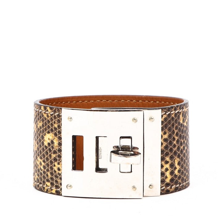 Hermès Natural Lizard Kelly Dog Bracelet