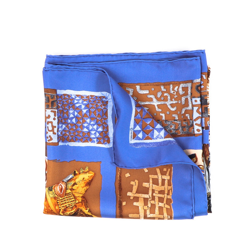 Hermès Blue Persona Silk 90 Scarf