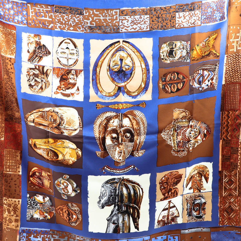 Hermès Blue Persona Silk 90 Scarf