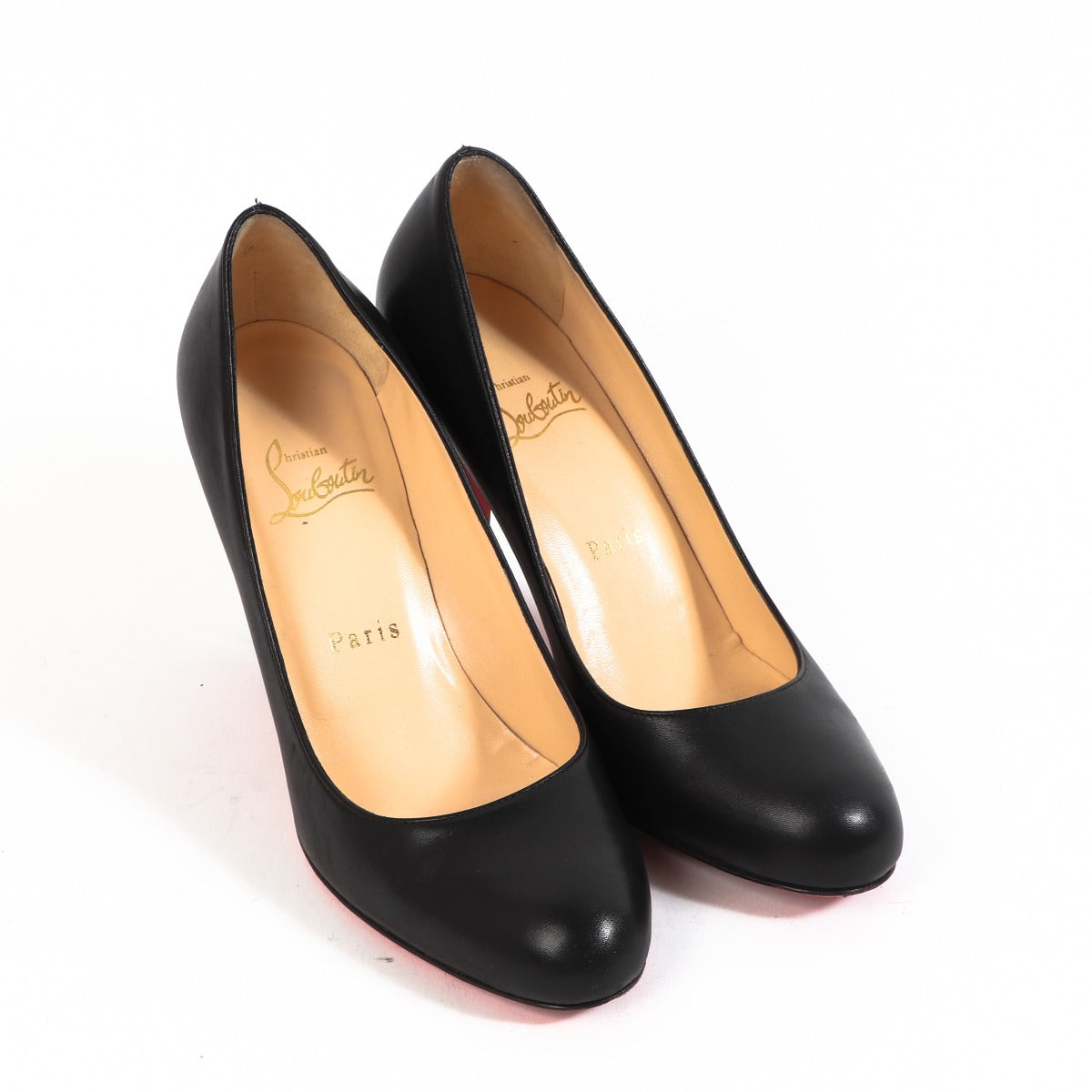Escarpins Christian Louboutin en cuir noir Simple Pumps 85 - taille 37
