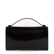 Shop safe online at Labellov in Antwerp, Brussel, Knokke this 100% authentic second hand Louis Vuitton Black Monogram Glacé Anouchka Clutch
