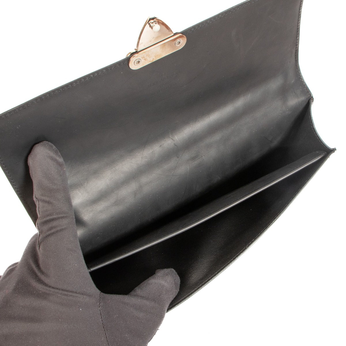 Pochette Louis Vuitton Anouchka PM Monogramme Glacé Noire