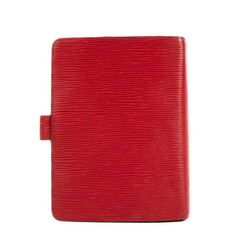 Louis Vuitton Red Epi Leather Medium Ring Agenda Cover