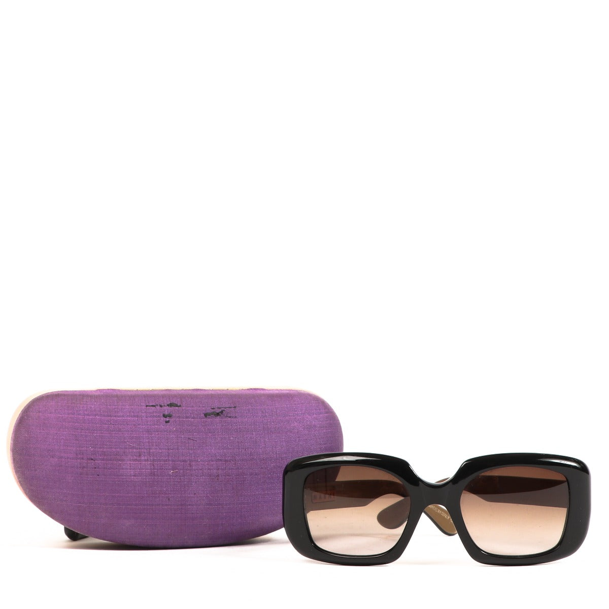 Marni Black Rectangular Sunglasses