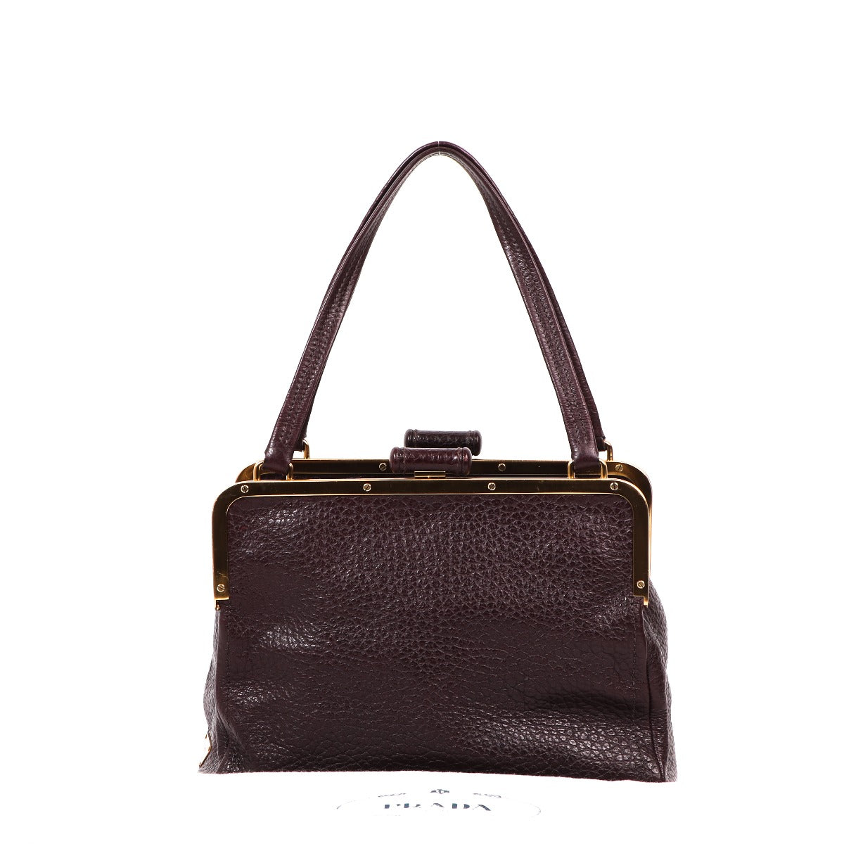 Buy an authentic second-hand Prada Burgundy Leather Shoulder Bag in very good condition at Labellov in Antwerp.