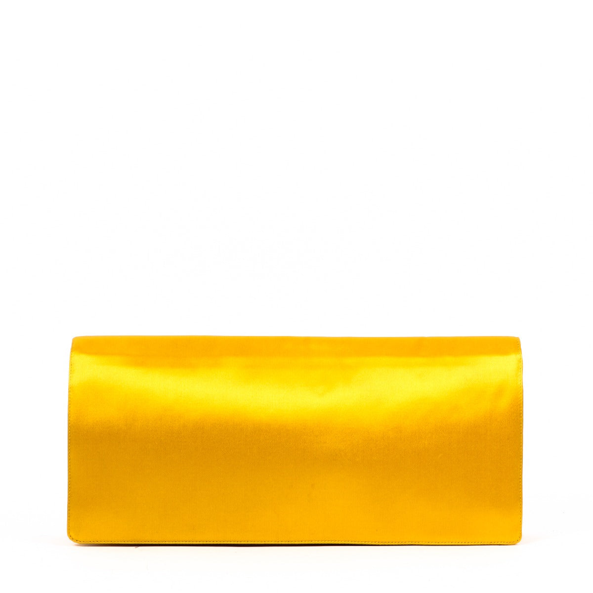 Buy an authentic second-hand Prada Silk Viscose Satin Yellow Clutch in good condition at Labellov in Antwerp.